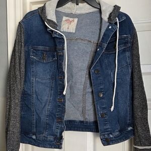 Womens Denim hooded jacket